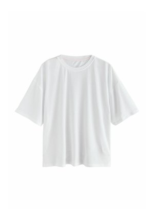 Next, REGULAR FIT - ACTIVE BOXY CREW NECK SHORT SLEEVE T-SHIRT - Základné tričko - ecru white