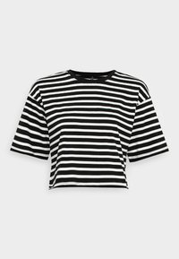 ONLY Onlmay – Maglietta Donna Corta Boxy A Maniche Corte – Stampa All-over A Righe – Cotone Di Qualità - 2
