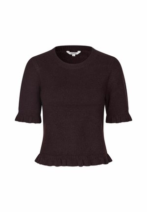 mbyM, CARLA FRILL - T-Shirt print - deep purple melange