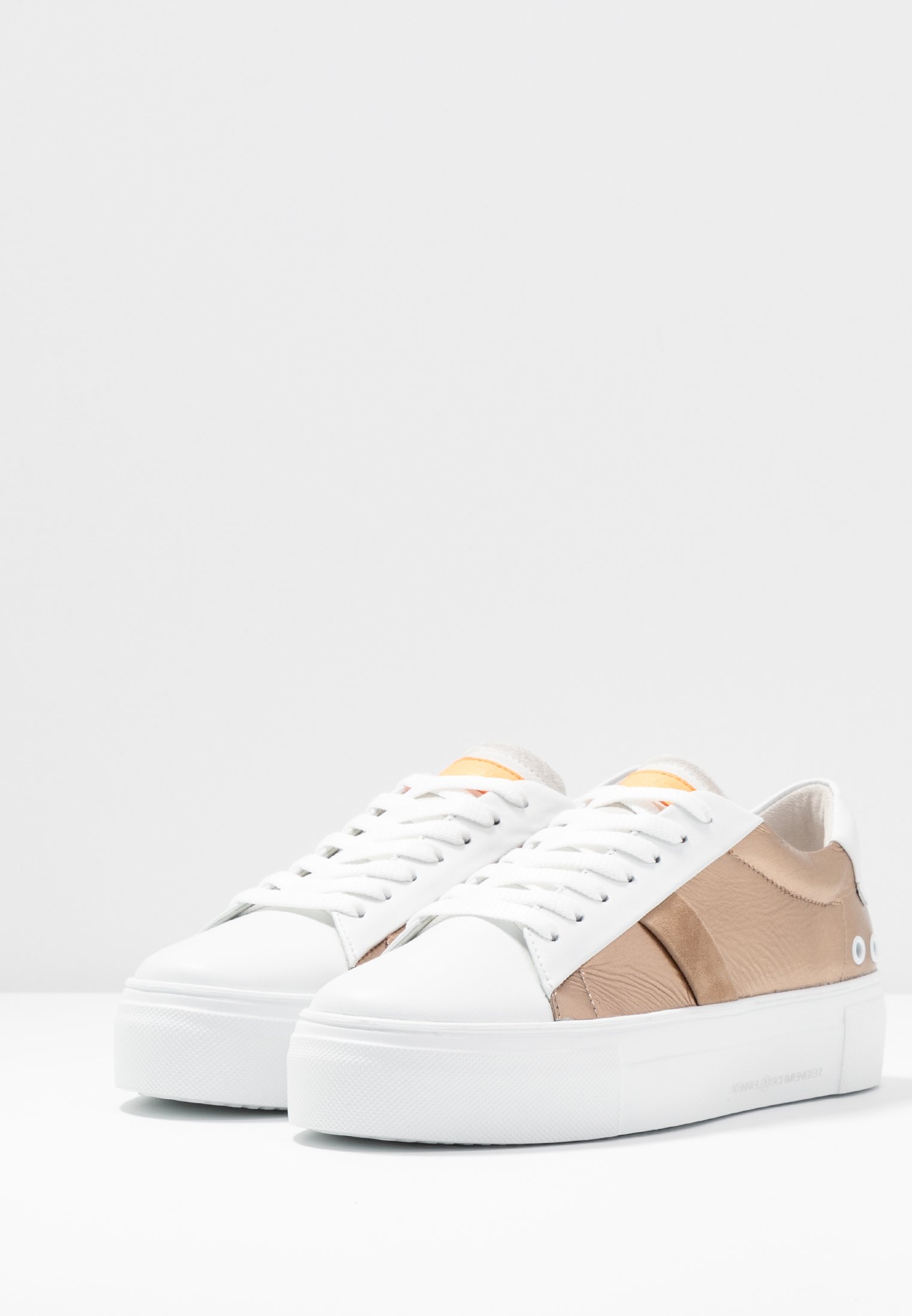 BIG Sneakers biancogoldneon orange BIG Sneakers biancogoldneon orange