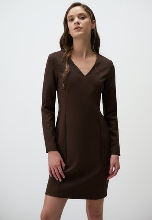 V-NECK - Tubino - brown