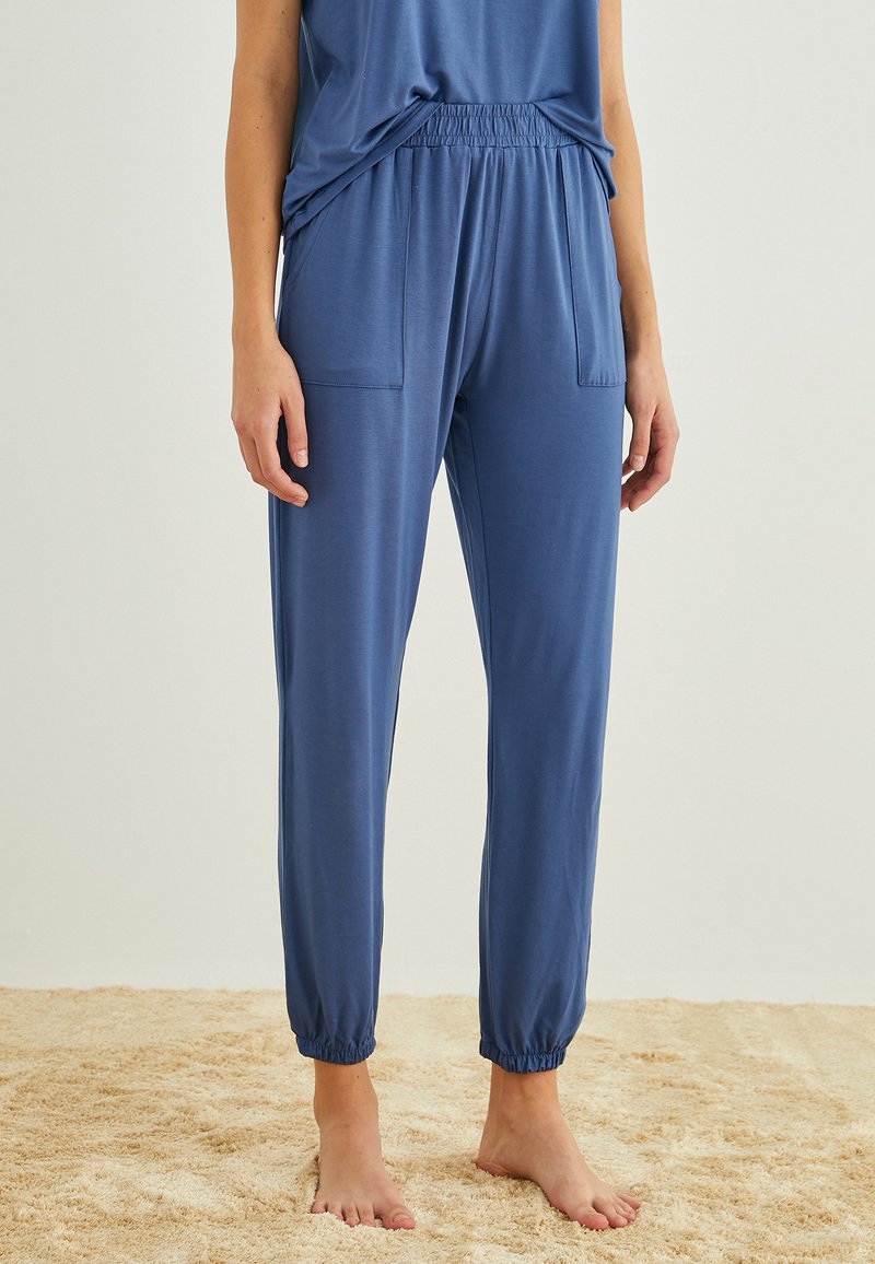 Damen Nachthemden | Koton POCKET SIDES Nachtwäsche Hose marine/blau - EN44178 Damen Nachthemden | Koton POCKET SIDES Nachtwäsche Hose marine/blau - EN44178