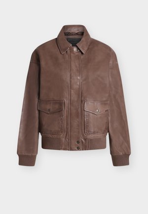 KENNEDY DAD JACKET - GENUINE LEATHER - Bomber bunda - vintage brown
