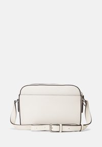 Lauren Ralph Lauren LEATHER MEDIUM MARCY CAMERA BAG - Soma ar siksnu pāri ķermenim - soft white