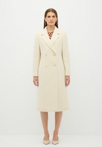 adL GLITTERED DOUBLE BREASTED LONG - Mantel - beige