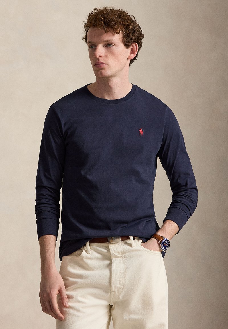camicia polo a manica lunga da uomo