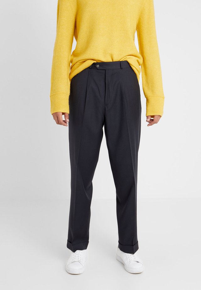 NATHAN CARROT PANTS - Pantalon classique - navy