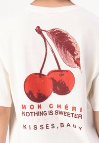 JJXX JXSANDRA LOOSE SS TEE JRS - Apdrukāts T-krekls - egret