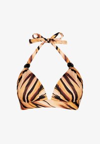 Wybrany, wiązana góra od bikini push-up zwierzęcy print