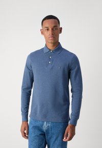 Tommy Hilfiger SLIM - Top s dlhým rukávom - faded indigo heather
