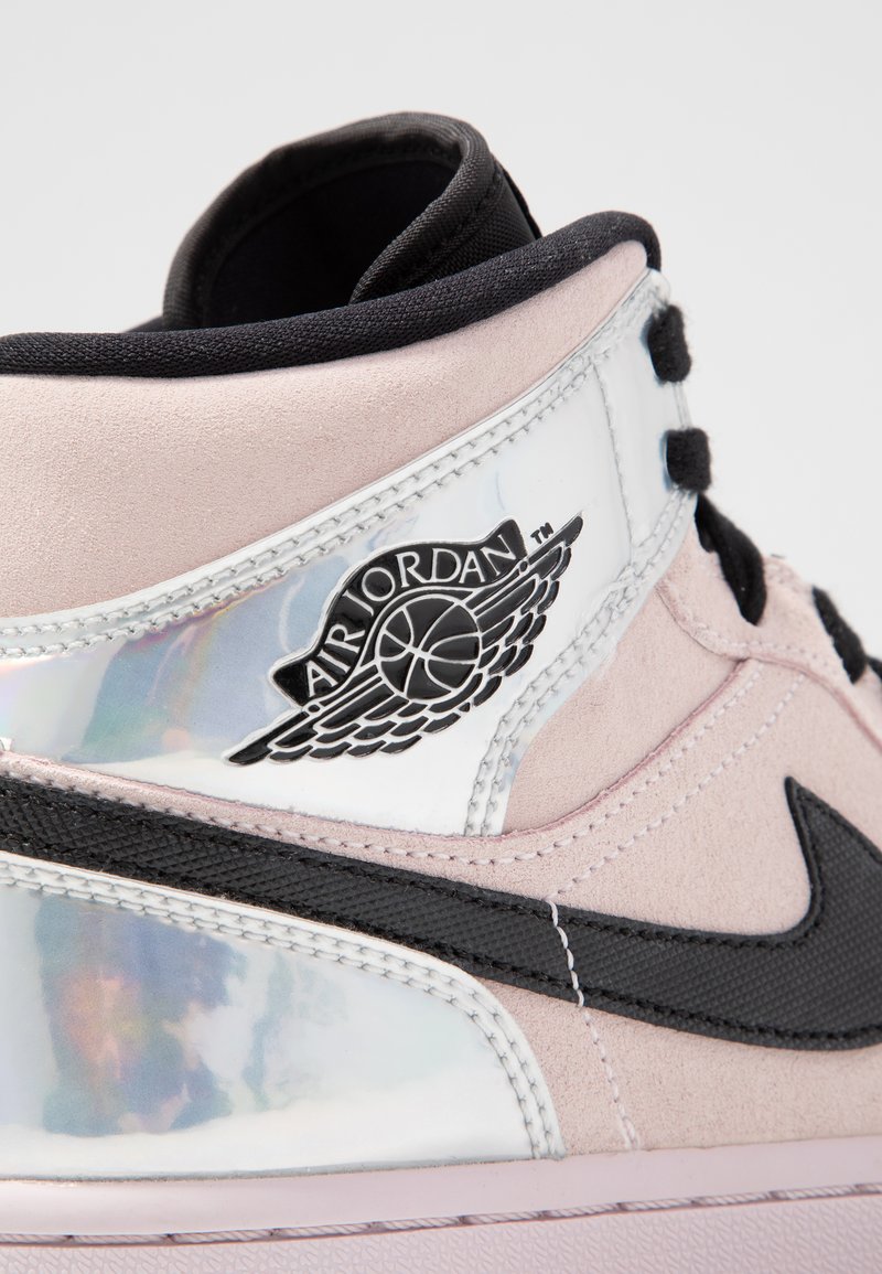 Jordan Womens Air 1 Mid Sneaker High Barely Rose Black Multicolor Schwarz Zalando De