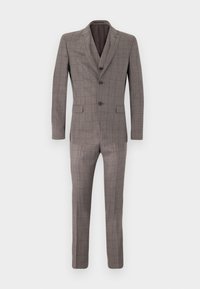 Isaac Dewhirst THE FASHION NOTCH SUIT SLIM - Κοστούμι - chocolate