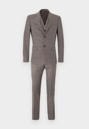 Isaac Dewhirst THE FASHION NOTCH SUIT SLIM - Anzug - chocolate