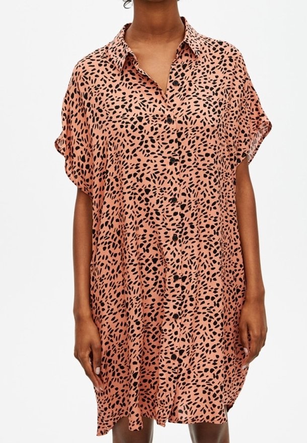 PULL&BEAR Skjortklänning - light brown