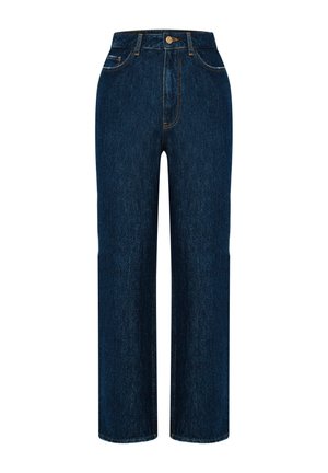 WIDE LEG - Straight leg jeans - navy blue