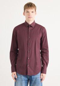 Calvin Klein SLIM SHIRT - Camisa elegante - bordeaux