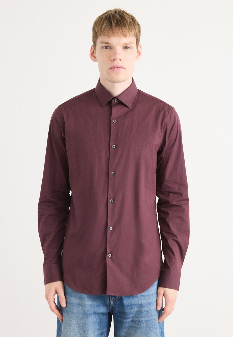 Calvin Klein SLIM SHIRT - Camisa elegante - bordeaux