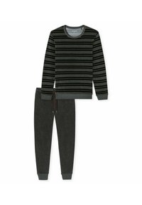 Schiesser GESTREIFT  SET - Nattplagg set - dunkelgrau