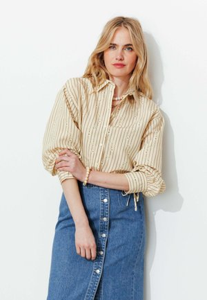 FLEURIE - Chemisier - rayé beige