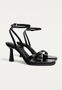 Stradivarius High heeled sandals - black