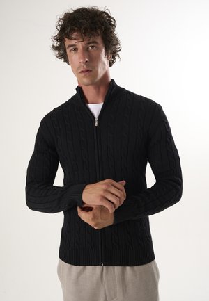 CABLE - Strickjacke - black