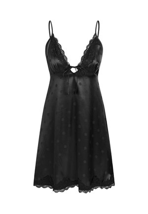 Cupshe, POLKA DOT MINI - Camicia da notte - black