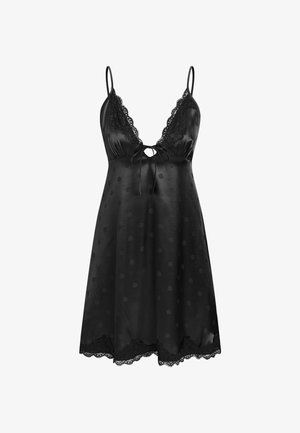 Cupshe, POLKA DOT MINI - Camicia da notte - black