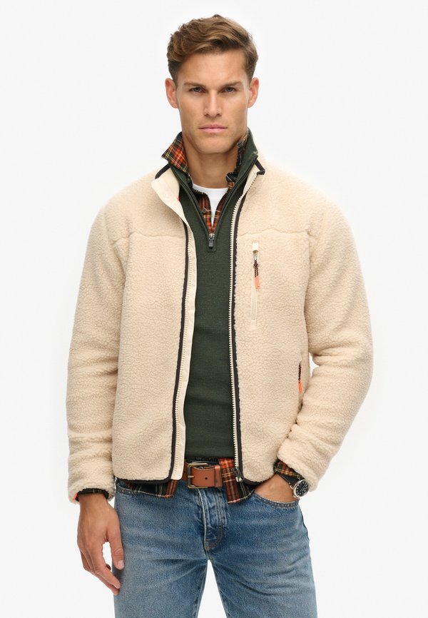 FULL ZIP  - Fleecejacke - oatmeal beige