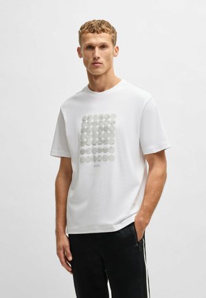 STRIPED - T-shirt con stampa - white