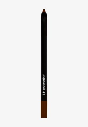 Brązowy konturówka do ust w czarnym opakowaniu z ostro zakończonym końcem. Na boku umieszczona nazwa marki 'LH cosmetics' wydrukowana na biało.