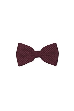 Real Guys FLIEGE MIT ELEGANTEM PICOTÉ-TUPFEN - Fliege - bordeaux