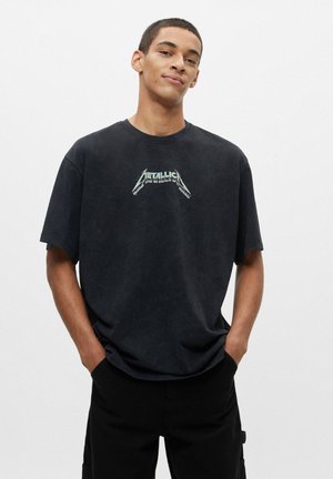 SHORT SLEEVE METALLICA - Printtipaita - black