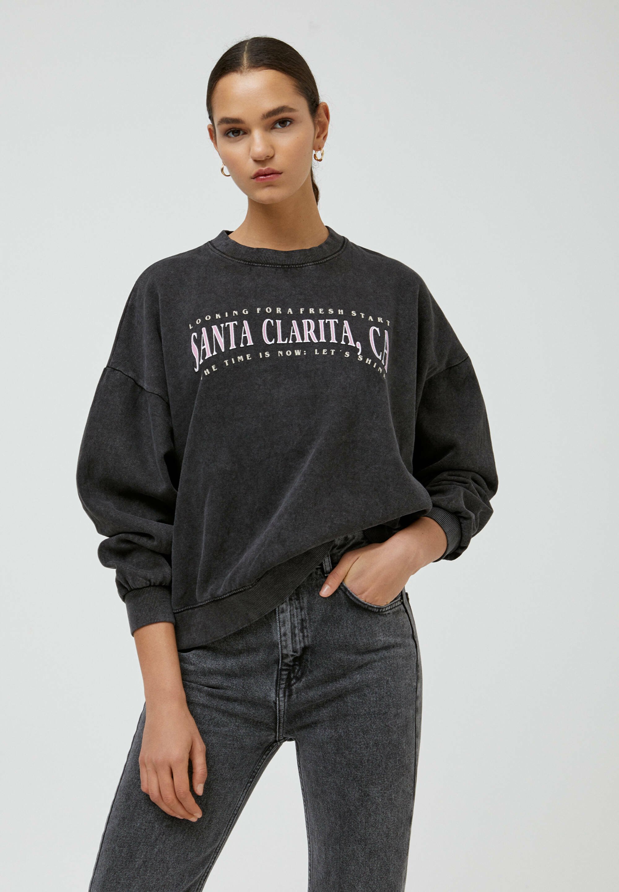 grey college crewneck