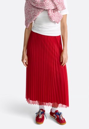 MIDI - A-linjekjol - holiday red
