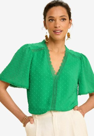 Love & Roses DOBBY FLUTTER SLEEVE REGULAR FIT - Palaidinė - green