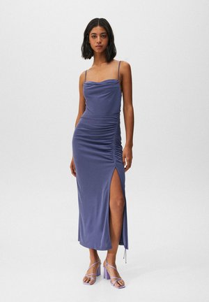 WITH SIDE SLIT - Shift dress - blue grey