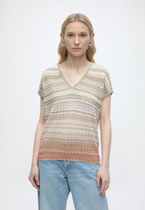 Mos Mosh MMSHANI ZIG-ZAG KNOT - Topp - ecru