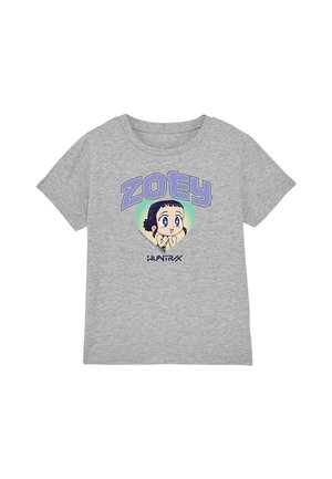KPOP DEMON HUNTERS - HUNTRIX ZOEY COLLEGIC - Print T-shirt - mottled grey