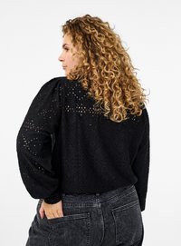 Zizzi LOCHMUSTER - Bluse - black
