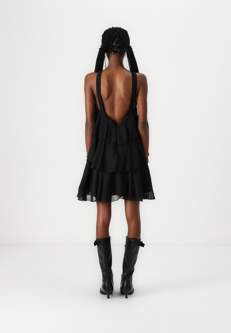 women's black dress casual Get Ready Black Ruffled Dress – Shop the Mint