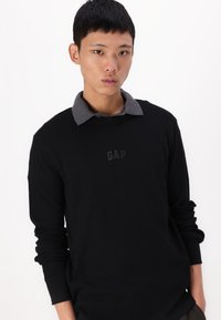 GAP LOGO WAFFLE CREW - Pullover - black