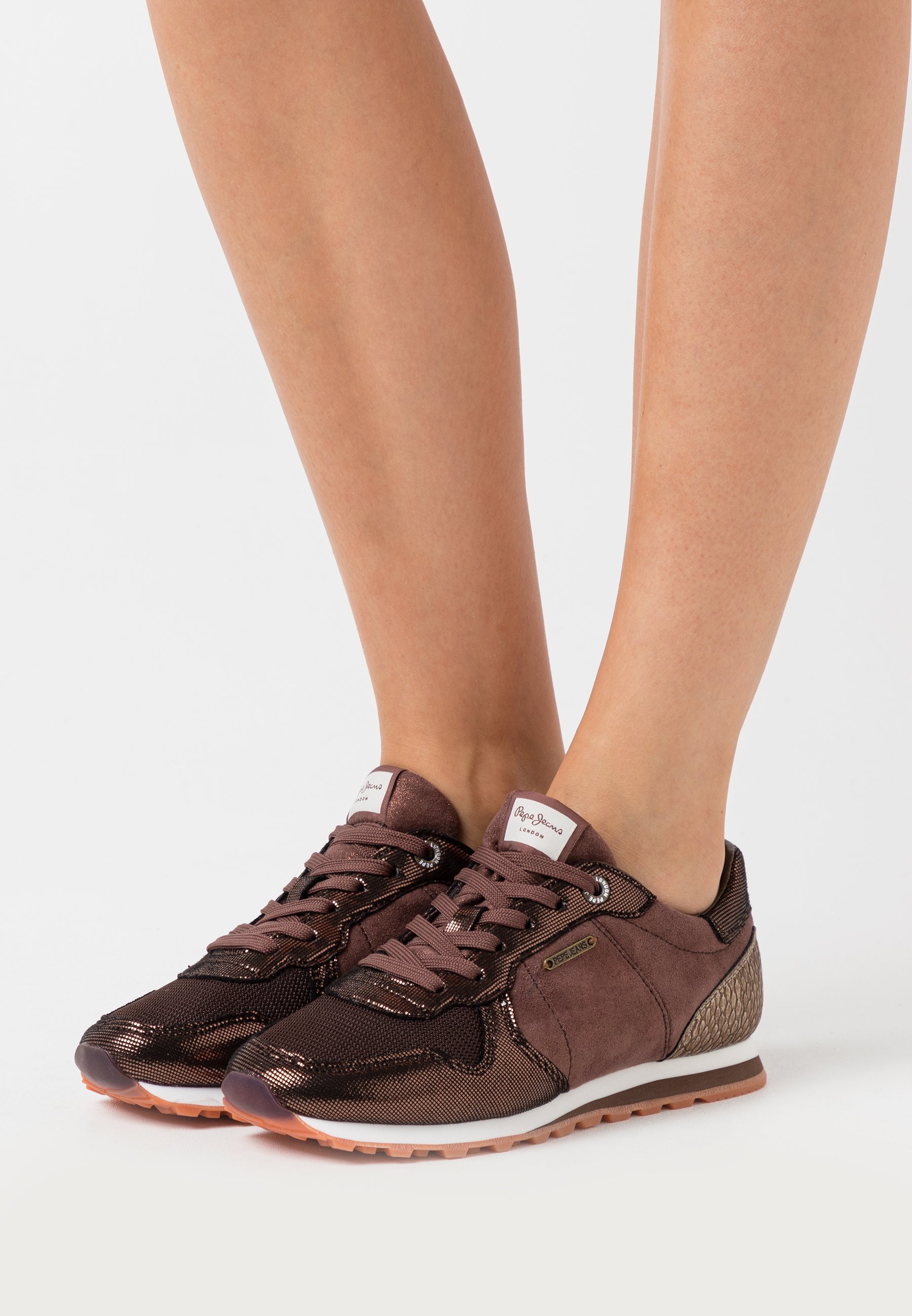Pepe Jeans VERONA TOP - Sneakers laag - dark mocca/Donkerbruin - Zalando.nl