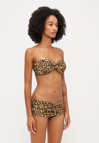 Norma Kamali LOW RISE BILL BOTTOM - Bas de bikini - cheetah patch