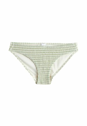 Next SHIRRED HIGH LEG - Bikiniunderdel - white green gingham