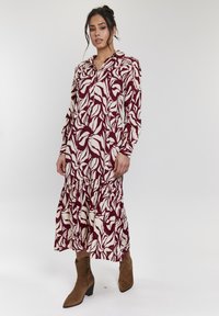 LONG SLEEVE MIDAXI - Blusenkleid - purple white