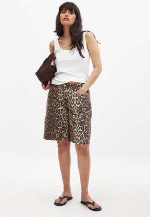 NA-KD Shorts vaqueros - leopard