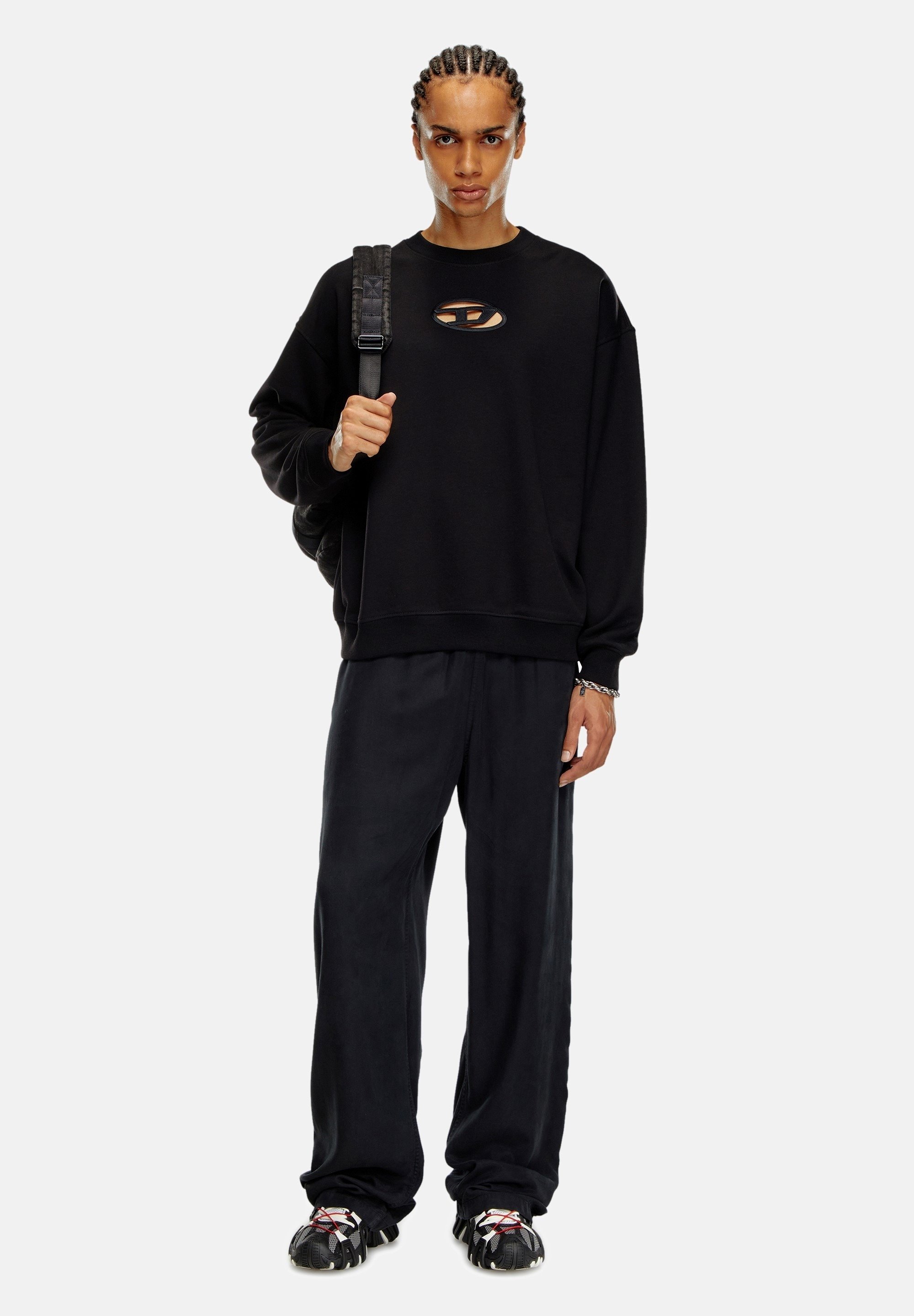 【送料&関税込】Diesel Black Cotton Sweatshirt Diesel Black Cotton Sweatshirt | italist