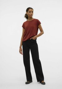 Vero Moda VMAVA PLAIN - T-shirt basic - fired brick
