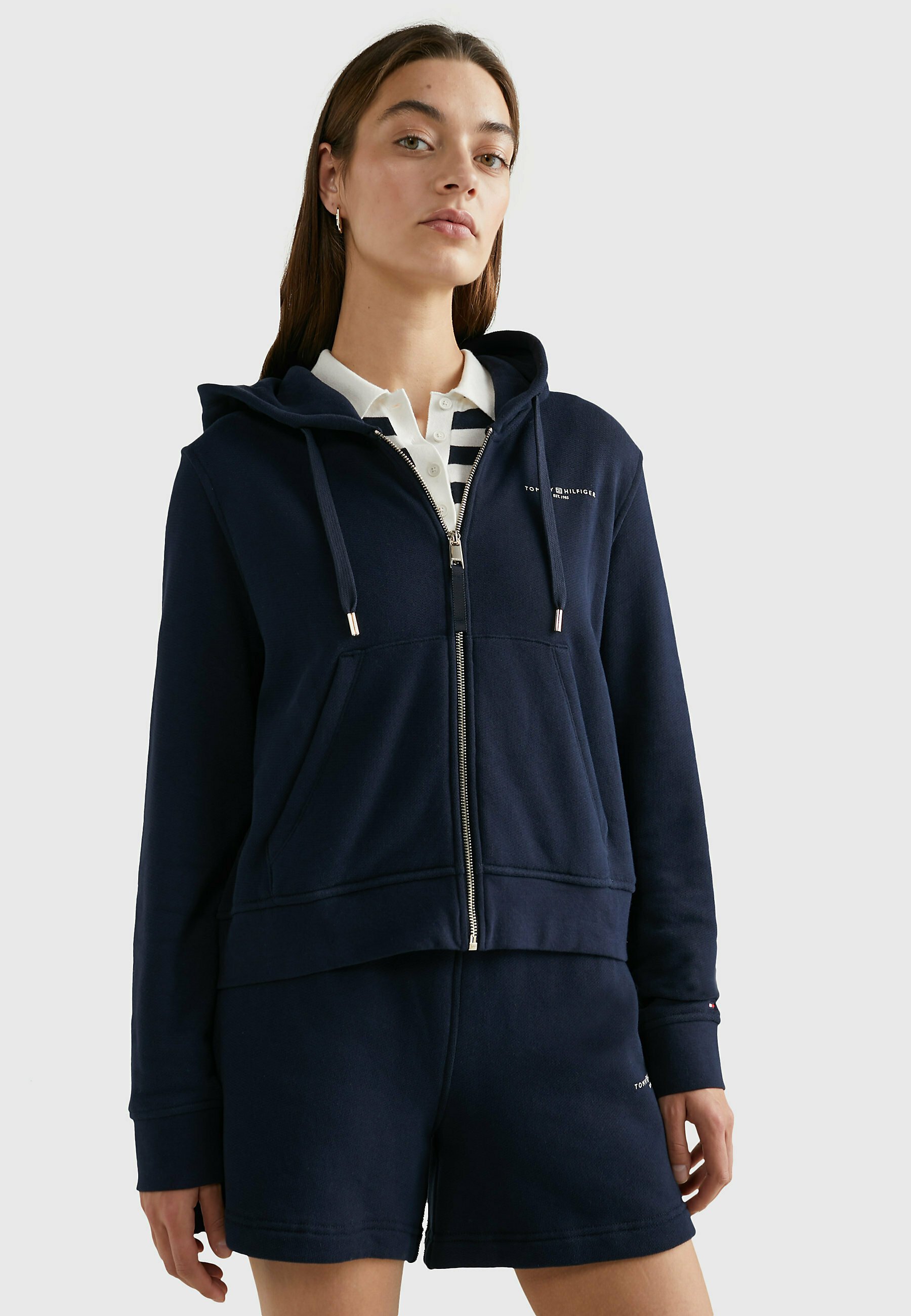 Tommy Hilfiger 1985 MINI ZIP HOODIE - Sweat zippé - marine/bleu marine -  ZALANDO.FR