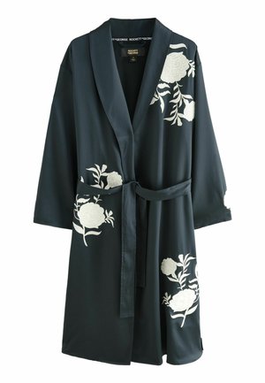 REGULAR FIT -  WRAP ROBE - Bademantel - black white